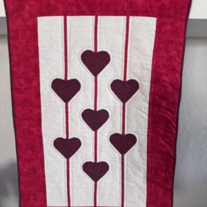 Heartstrings Hanging, Table runner or Wall hanging, 17” x 26”
