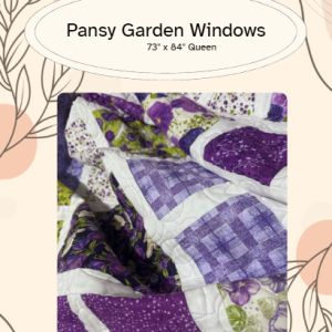 Pansy Garden Windows Quilt Pattern