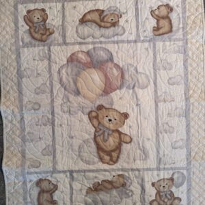 Teddy Bear Panel Quilt, Baby, 36" x 45"