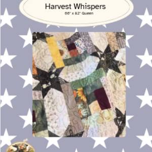 Harvest Whispers (Log Cabin with Stars) Queen Size Quilt Pattern