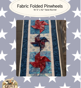 Fabric Folded Pinwheels Table Runner