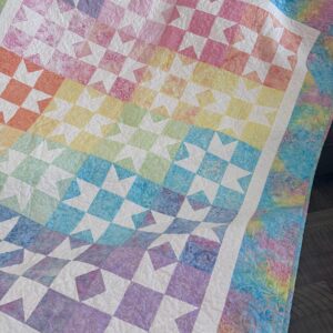Pastel Starlight Handmade Twin Quilt